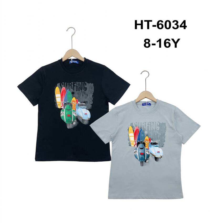 Bluzki chłopięce. Roz 8-16, Mix Kolor Paczka 5 szt.